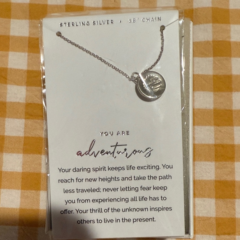 Sterling Silver Necklace with Engraved Pendant